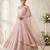 PEACH EMBROIDERED GEORGETTE FLAIRED LEHENGA CHOLI WITH DUPATTA