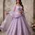 LAVENDER EMBROIDERED GEORGETTE FLAIRED LEHENGA CHOLI WITH DUPATTA
