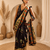 Elegant japan satin digital print saree with sequins banglori silk blouse for party wear