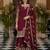 traditional wear sharara with heavy border dupatta set