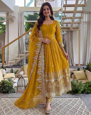 wedding wear embroidered anarkali set 1