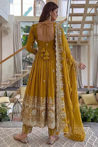 wedding wear embroidered anarkali set