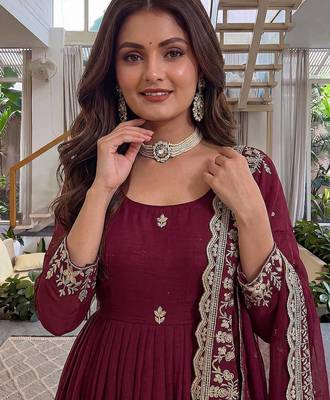 wedding wear embroidered anarkali set 2