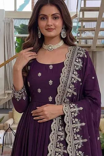 wedding wear embroidered anarkali set