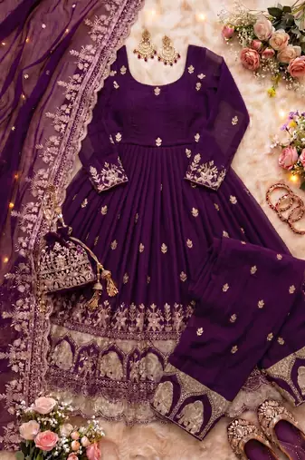 wedding wear embroidered anarkali set