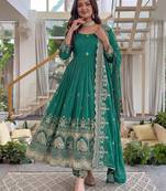  wedding wear embroidered anarkali set