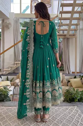 wedding wear embroidered anarkali set