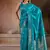 Aqua blue handloom weaving silk blend saree