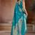 Aqua blue handloom weaving silk blend saree