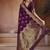 Purple handloom weaving silk blend saree