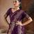 Purple handloom weaving silk blend saree