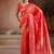 Salmon handloom weaving silk blend saree