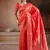 Salmon handloom weaving silk blend saree