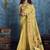 Mustard paithani tissue handloom weaving saree