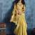 Mustard paithani tissue handloom weaving saree