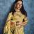 Mustard paithani tissue handloom weaving saree