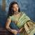 Pastel green paithani tissue handloom weaving saree
