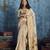 Off white paithani tissue handloom weaving saree