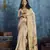 Off white paithani tissue handloom weaving saree
