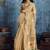 Beige paithani tissue handloom weaving saree