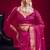 Rani pink weaving satin linen silk blend saree