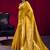 Mustard weaving satin linen silk blend saree