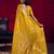 Mustard weaving satin linen silk blend saree