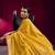Mustard weaving satin linen silk blend saree