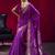 Purple weaving satin linen silk blend saree