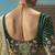 Light olive green fancy fabric saree with embroidered work