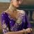 Purple fancy fabric saree with embroidered work
