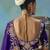 Purple fancy fabric saree with embroidered work