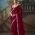 Maroon fancy fabric saree with embroidered work