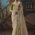Beige fancy fabric saree with embroidered work