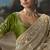 Beige fancy fabric saree with embroidered work