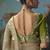 Beige fancy fabric saree with embroidered work