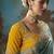 Teal fancy fabric saree with embroidered work