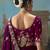 Wine fancy fabric saree with embroidered work