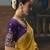 Mustard fancy fabric saree with embroidered work