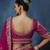 Rani pink fancy fabric embroidered saree with stiched blouse