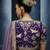 Lavender fancy fabric embroidered saree with stiched blouse