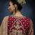 Beige fancy fabric embroidered saree with stiched blouse