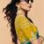 Teal green faux organza satin saree with embroidery