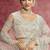 Off white net embroidered work saree