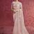 Baby pink faux tissue embroidered work saree