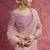 Baby pink faux tissue embroidered work saree