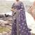 Lavender purple embroidered woven faux tissue silk blend saree