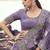 Lavender purple embroidered woven faux tissue silk blend saree