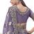 Lavender purple embroidered woven faux tissue silk blend saree