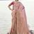 Pink embroidered woven faux tissue silk blend saree